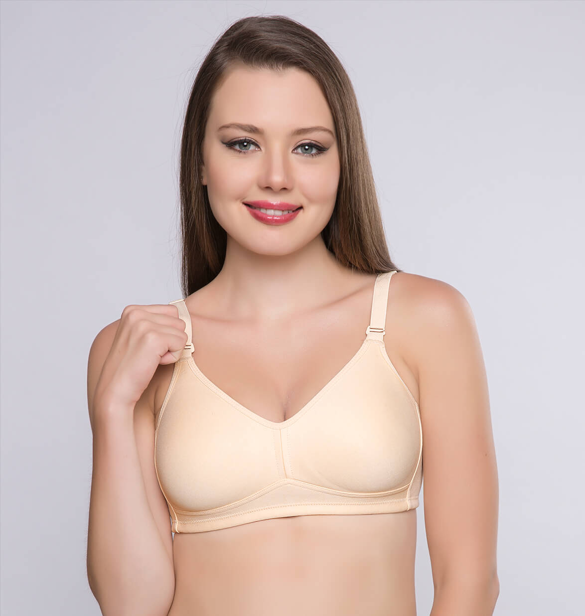 Buy Trylo Double Layered Non-Wired Full Coverage Minimiser Bra - Red at  Rs.660 online